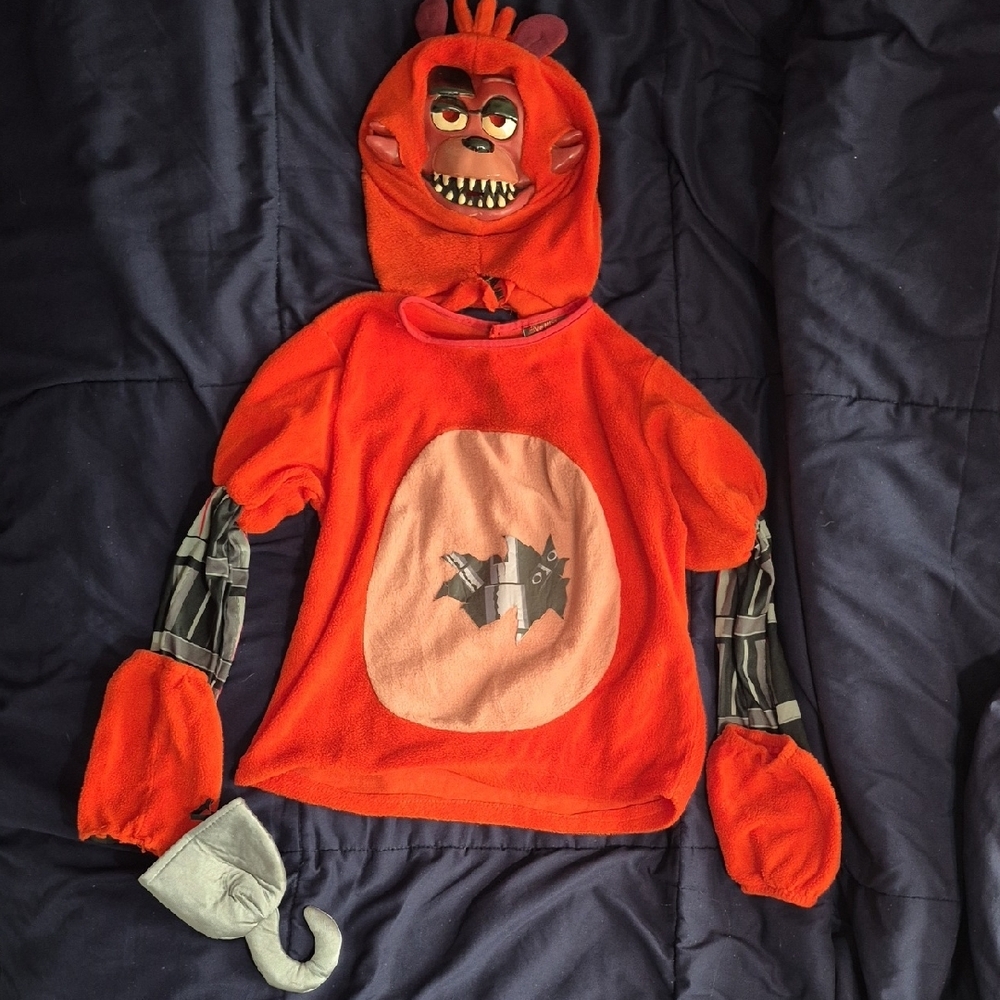 Five Nights At Freddy's Orange Foxy Costume with Mechanical Arm Details